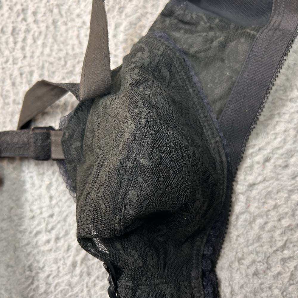 Vintage Norvell Bra 28F Full Coverage 574  Soft Cup Cone Floral Lace NWOT NOS
